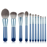 Exquisite blue makeup brushes set