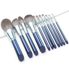 Exquisite blue makeup brushes set